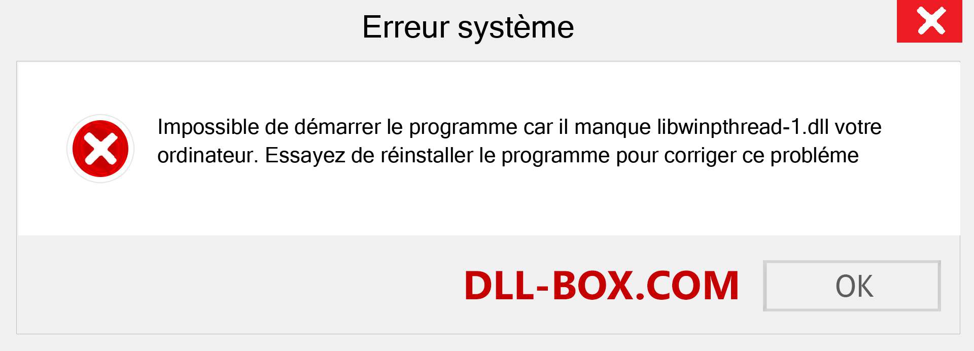 Le fichier libwinpthread-1.dll est manquant ?. Télécharger pour Windows 7, 8, 10 - Correction de l'erreur manquante libwinpthread-1 dll sur Windows, photos, images