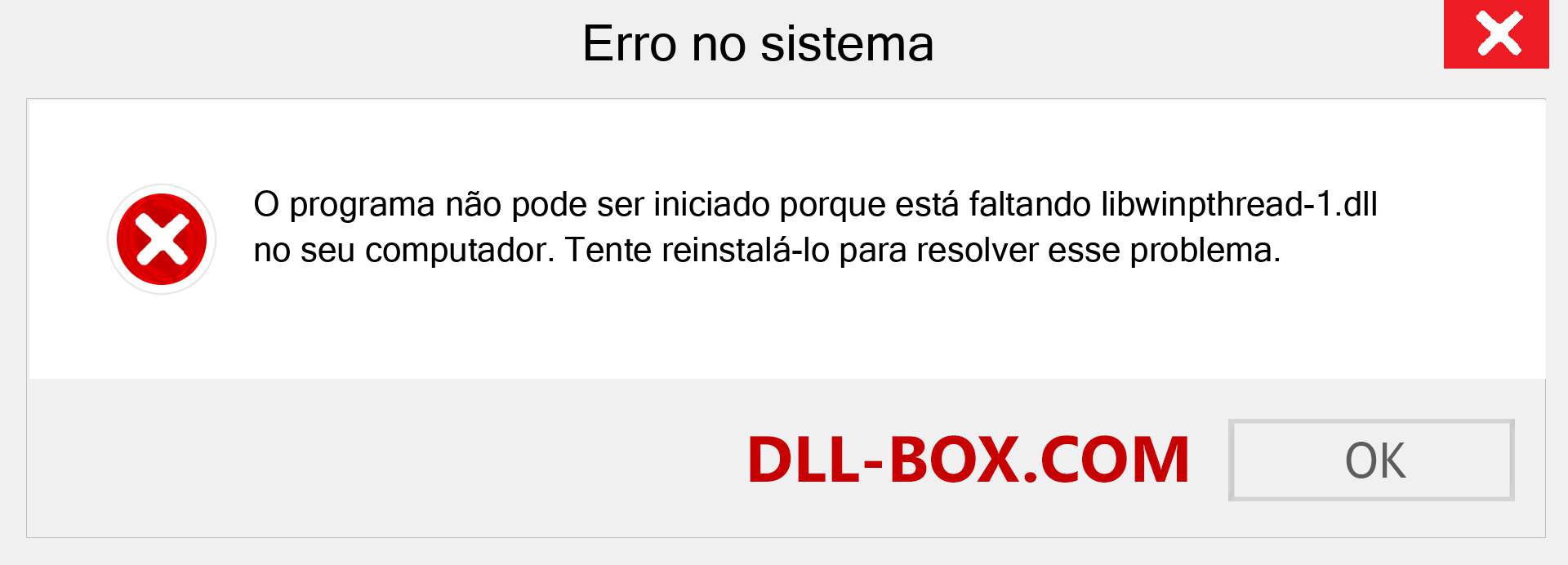 Arquivo libwinpthread-1.dll ausente ?. Download para Windows 7, 8, 10 - Correção de erro ausente libwinpthread-1 dll no Windows, fotos, imagens